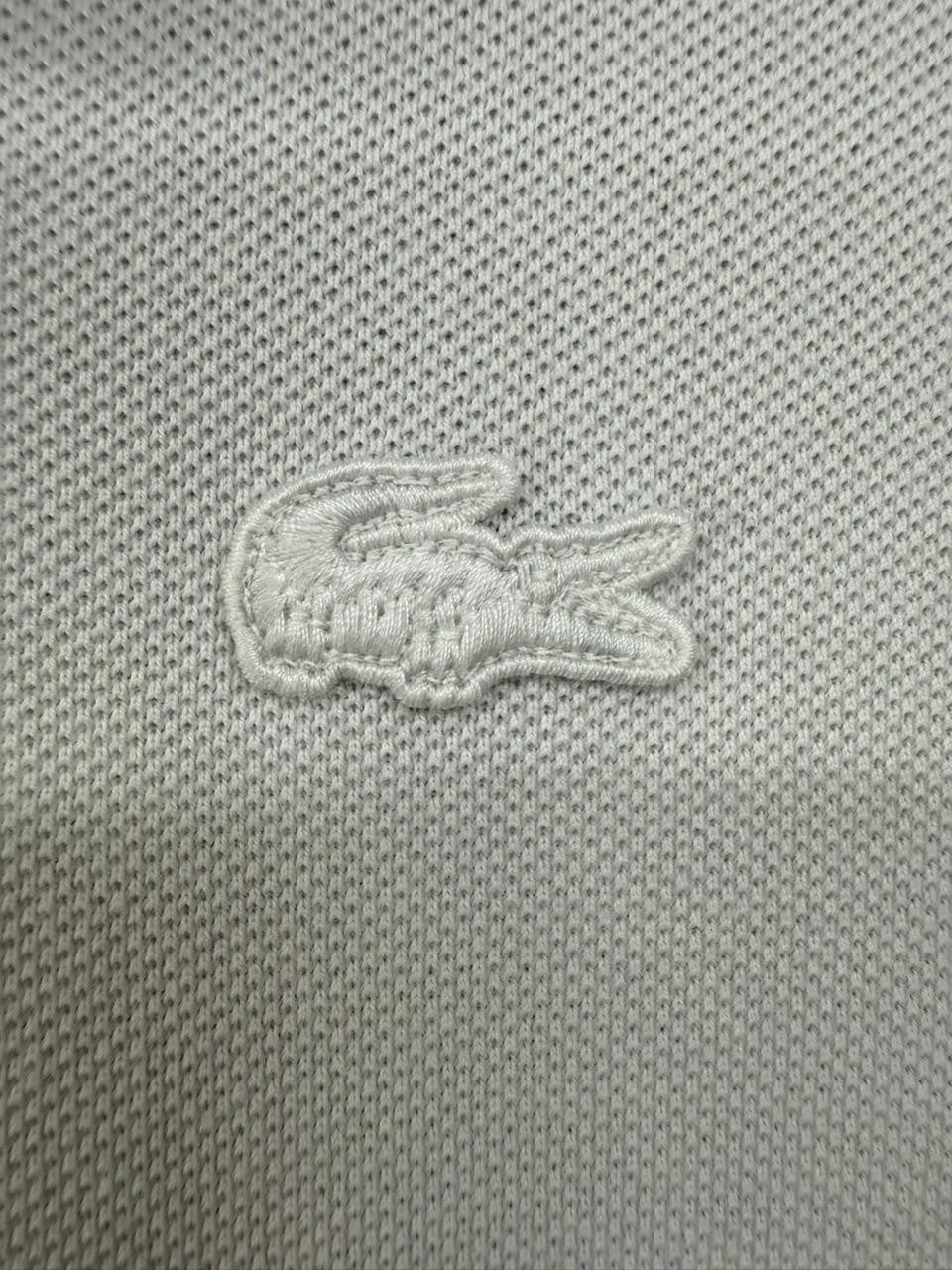 Lacoste Olympic Grey Cotton Pique Polo L Men Classic Fit Croc Logo