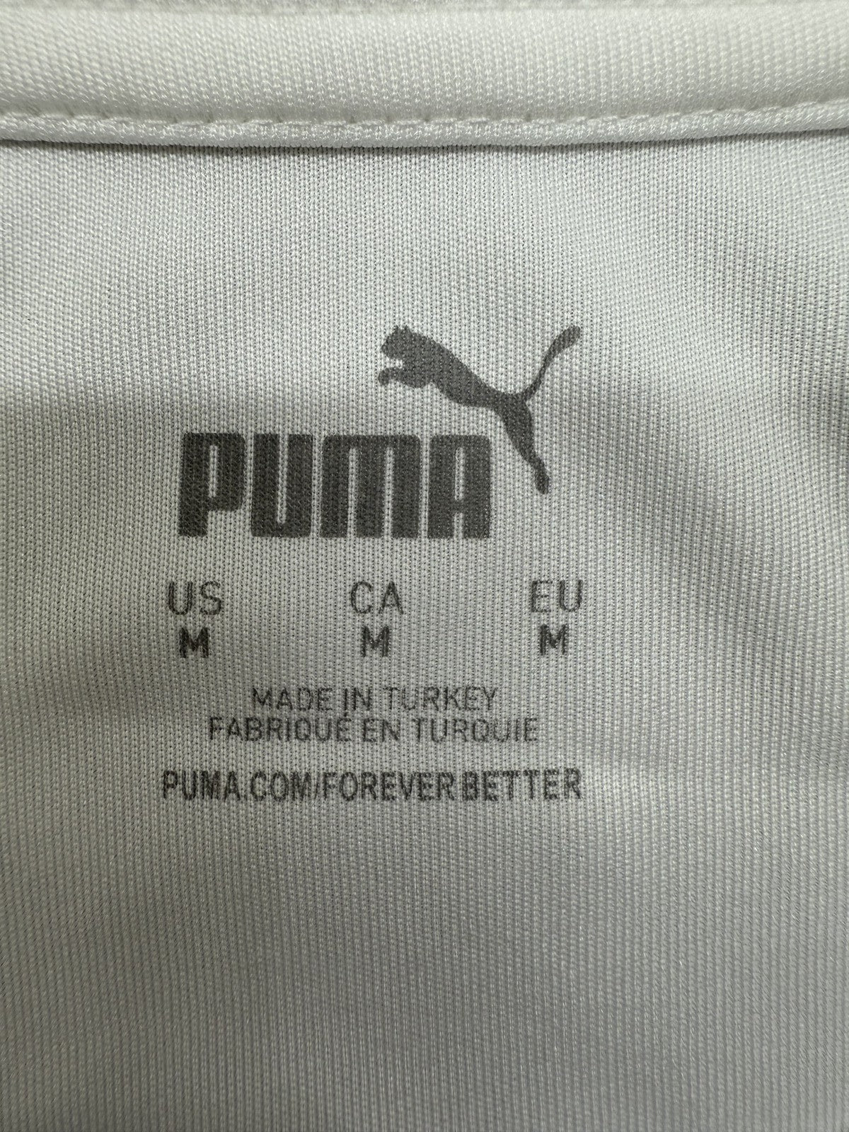 Puma Check24 Men's White Striped Football Jersey M 2024