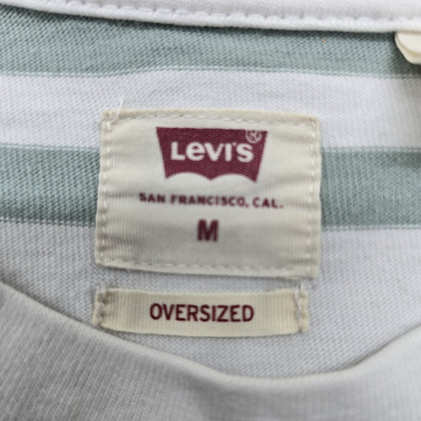 Levi's Boys White Striped Cotton T-Shirt Size M Regular Fit New