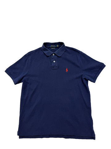 Polo Ralph Lauren Men's Navy Short Sleeve Slim Fit Cotton Shirt M