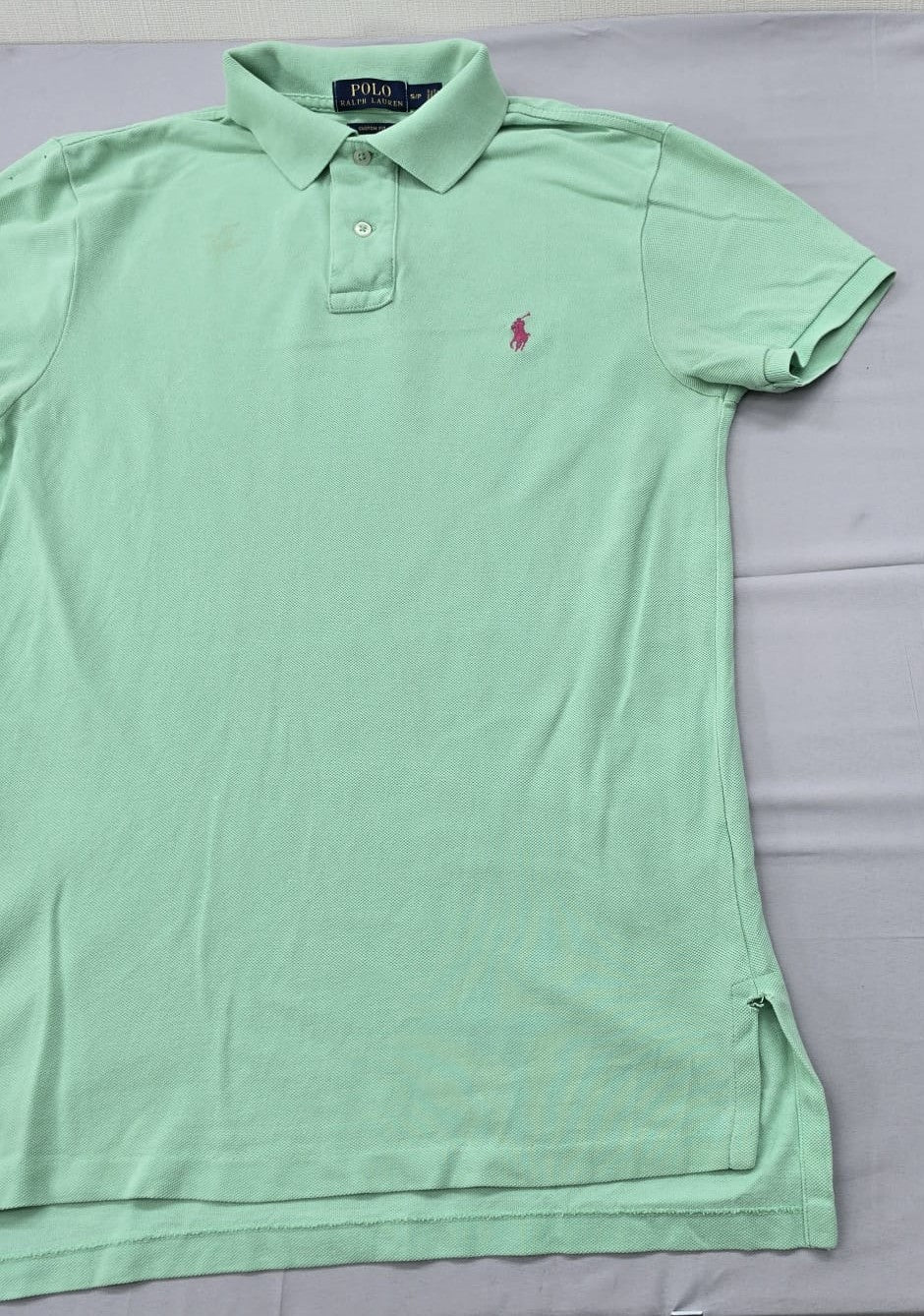 Polo Ralph Lauren Men's College Green Polo Shirt Size S Custom Slim Fit