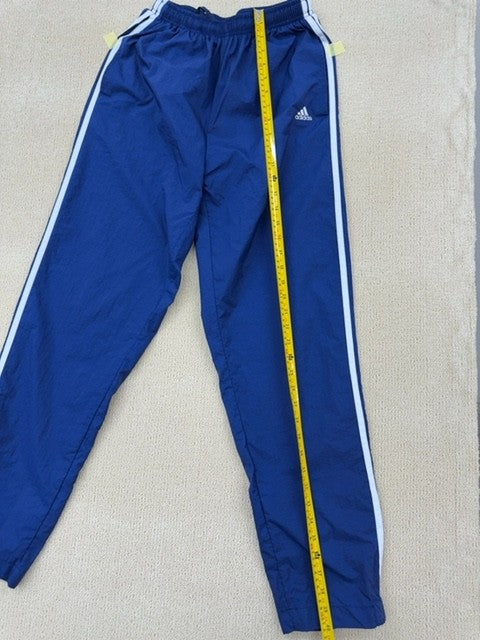 Adidas Men's Navy 3-Stripes Track Pants M Tapered Nyl
