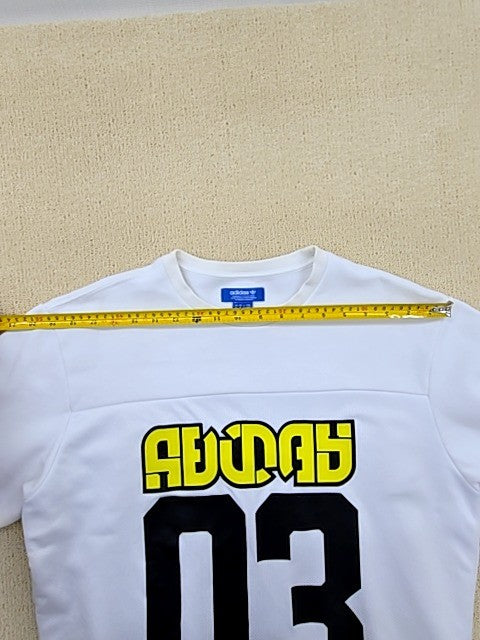 Adidas 3 Stripes White Fleece Sweatshirt Crewneck Regular Fit