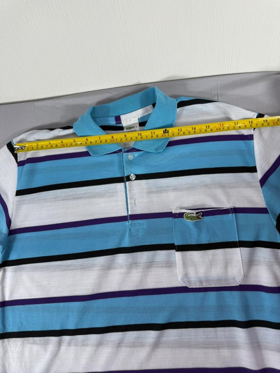 Lacoste Men's Medium Striped Polo Short Sleeve Cotton