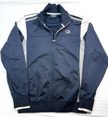 Champion Men's Full Zip Jacket In Navy Blue - Size L
