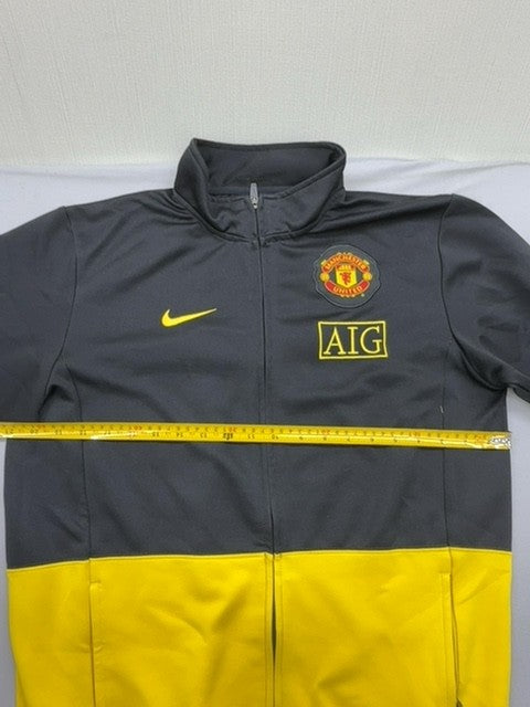 Nike Men's Black/Yellow Manchester United Activewear Jacket L