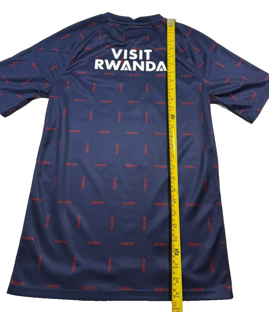 Jordan Men's Psg Paris Saint-Germain Pre-Match Navy Print Shirt Size S