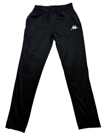Logo Kappa Mens Black Sportstyle Cotton Pants Medium