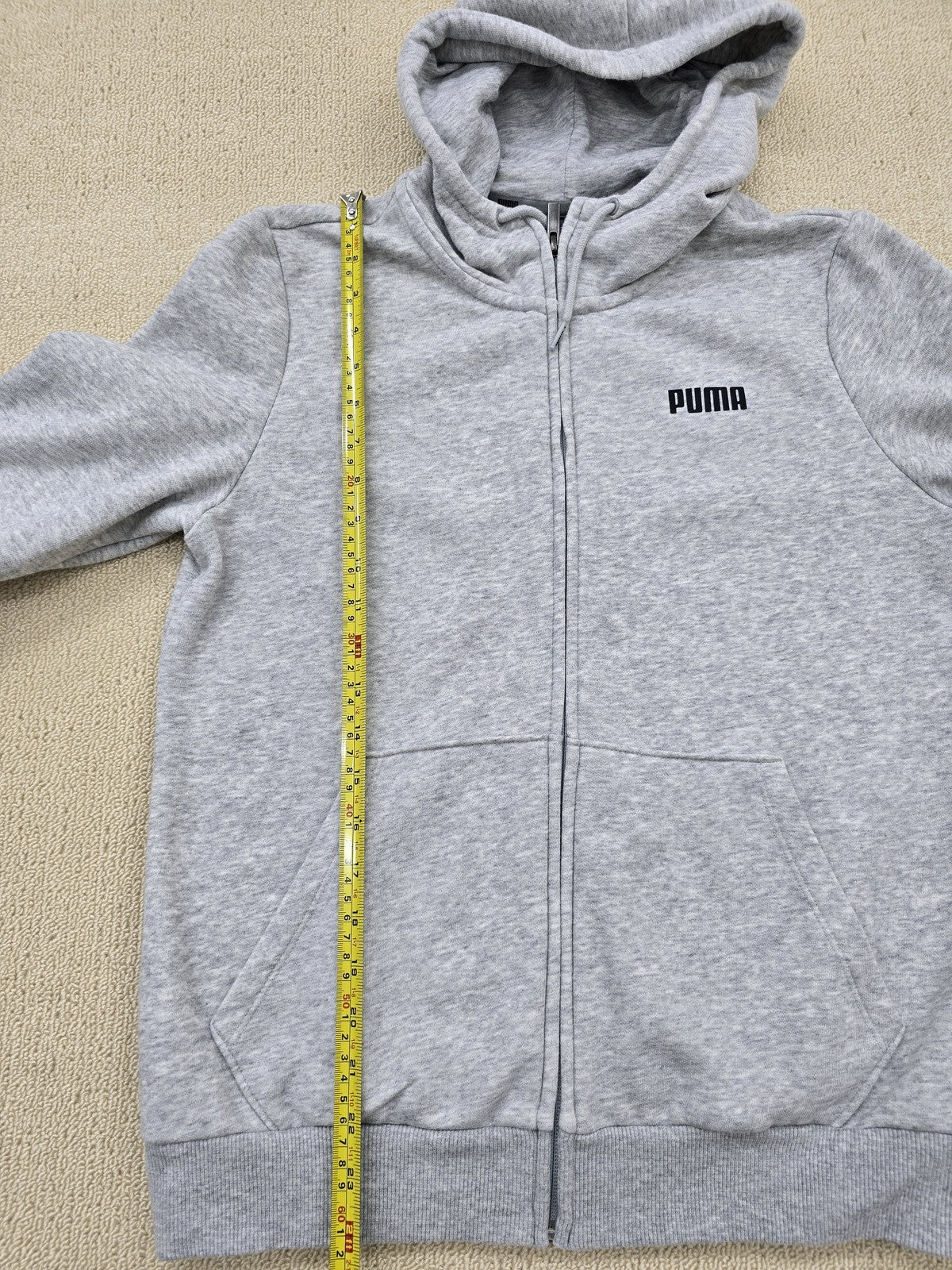 Puma Men's Evostripe Full Zip Hoodie L Grey Slim Fit dryCELL