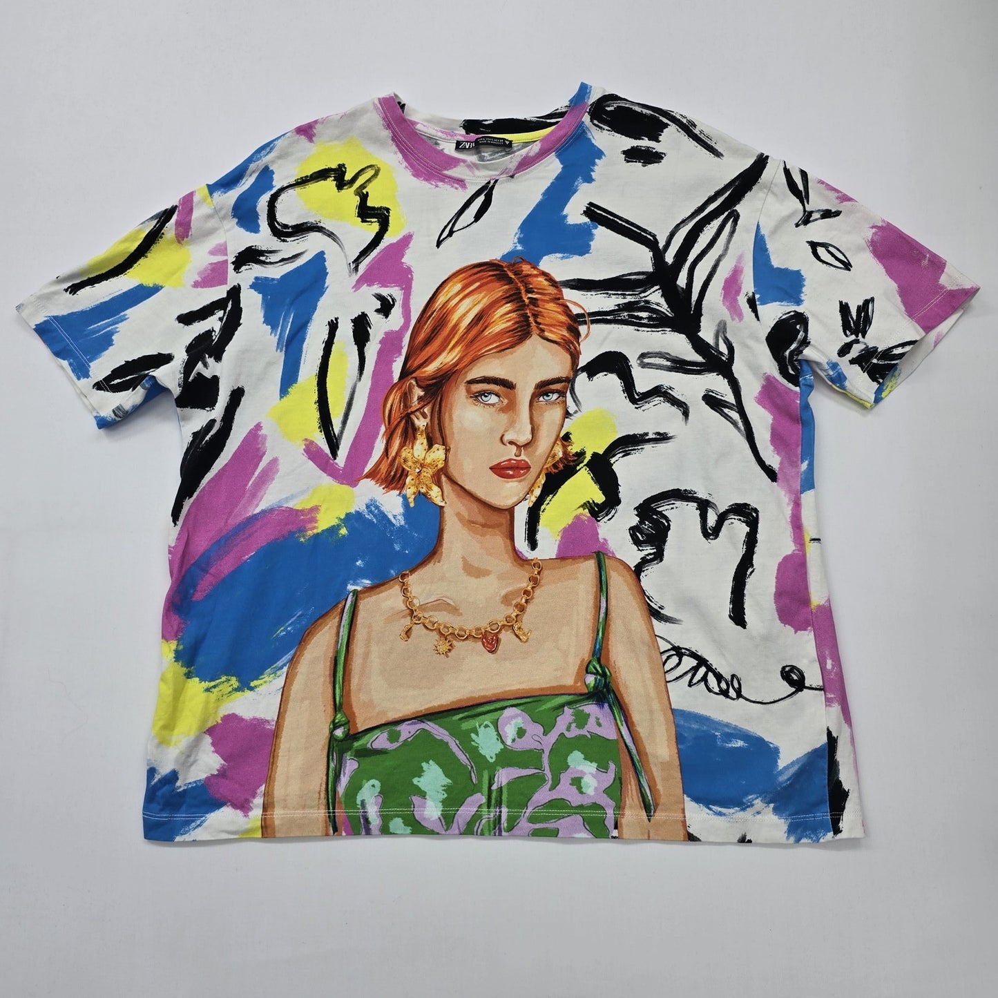 Zara Unisex Multicolor T-Shirt size L product image 1