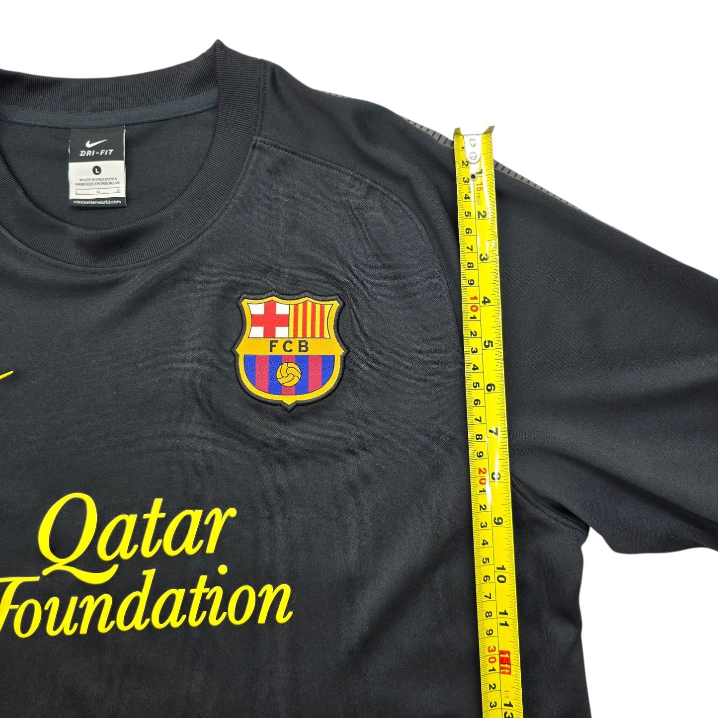 Nike Men's Black FC Barcelona Soccer Jersey L Dri-FIT