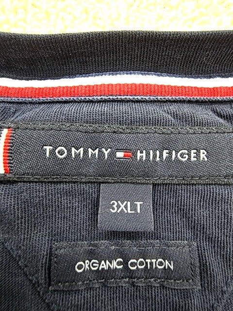 Tommy Hilfiger Navy Organic Cotton Big & Tall 3XLT Short Sleeve Logo T-Shirt