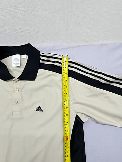 Adidas Roland Garros Polo Shirt Men's L White/Black Short Sleeve