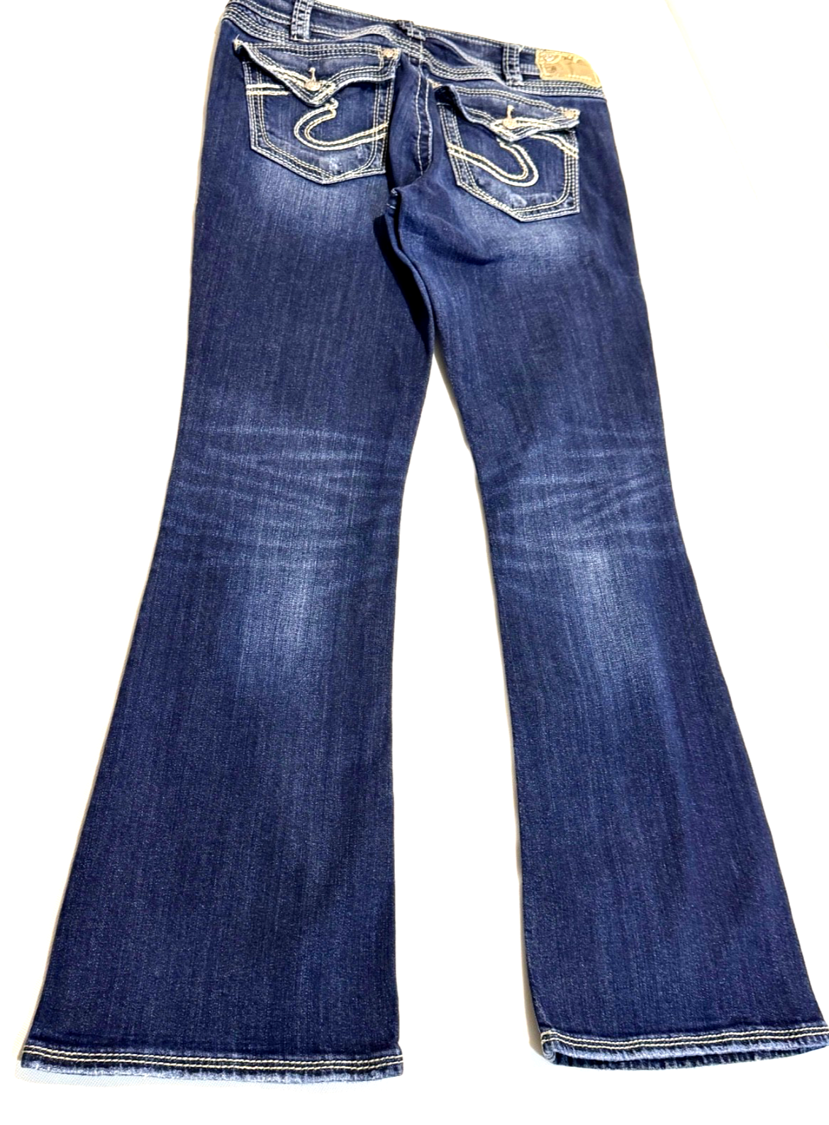 Silver Jeans Suki Distressed Women's Denim Jeans W33 L32 Flap Pockets
