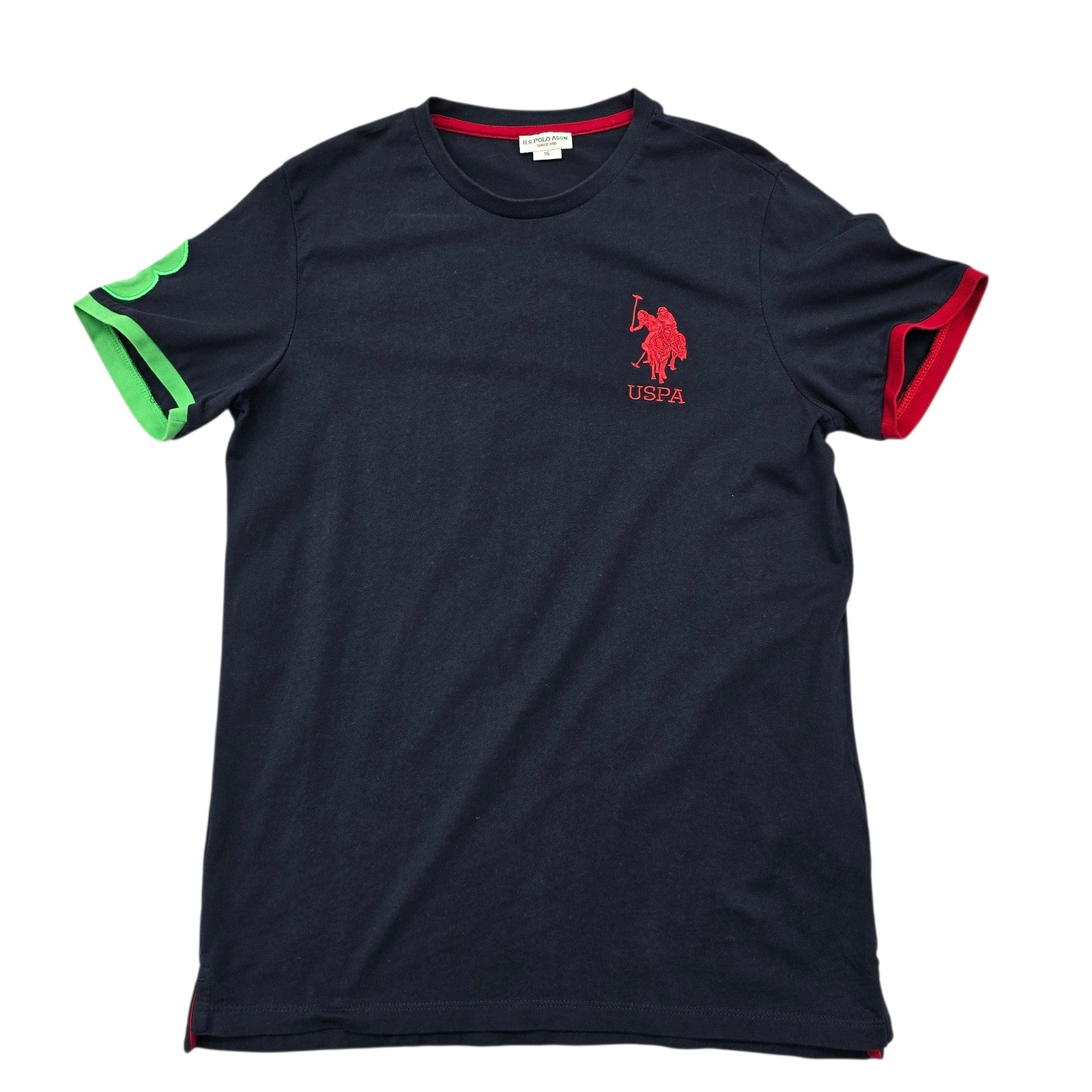 U.S. Polo Assn. Men Black T-Shirt size 15 product image 1