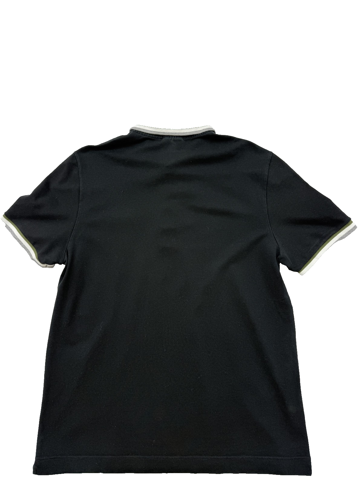 Lacoste Black Classic Fit Polo Sz 5 Short Sleeve Contrast Collar Croc Logo