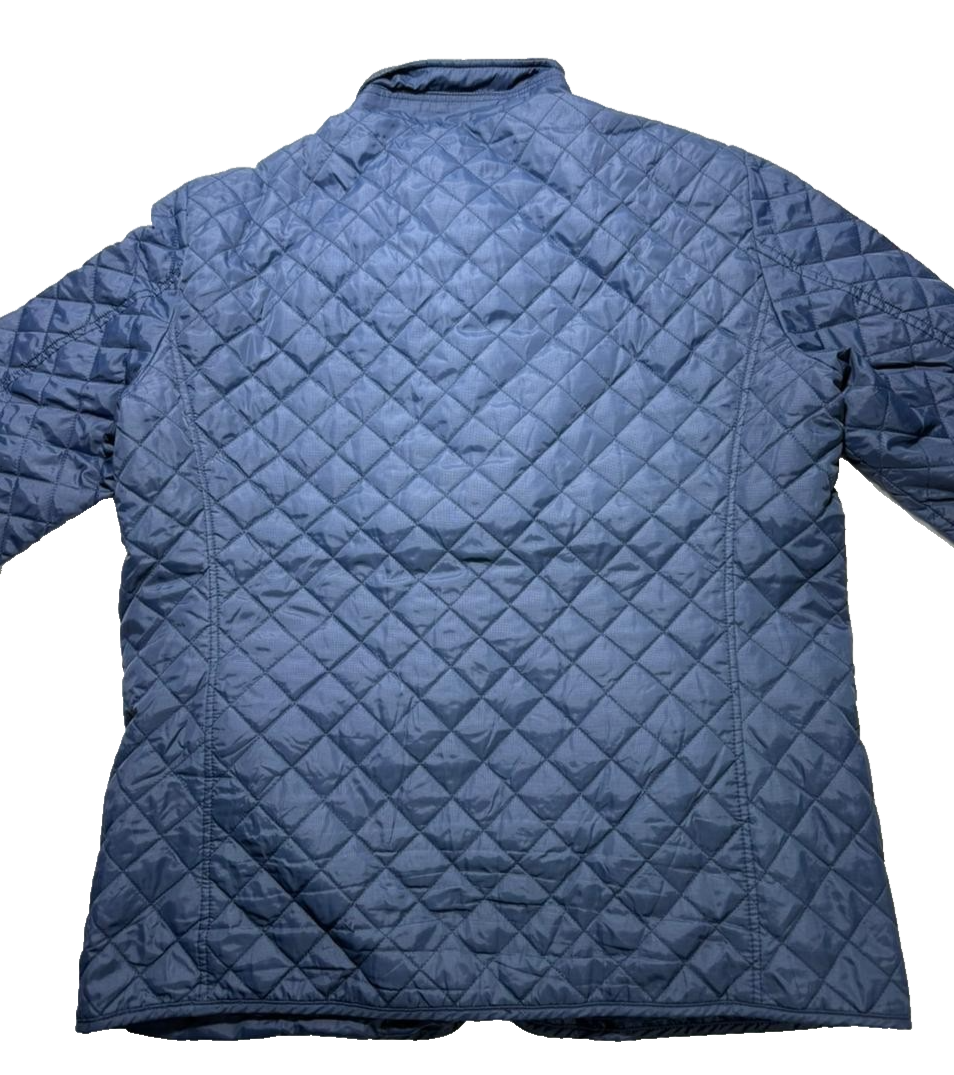 Men Sea Barrier Men's Quilted Jacket Blue L Multi Pockets