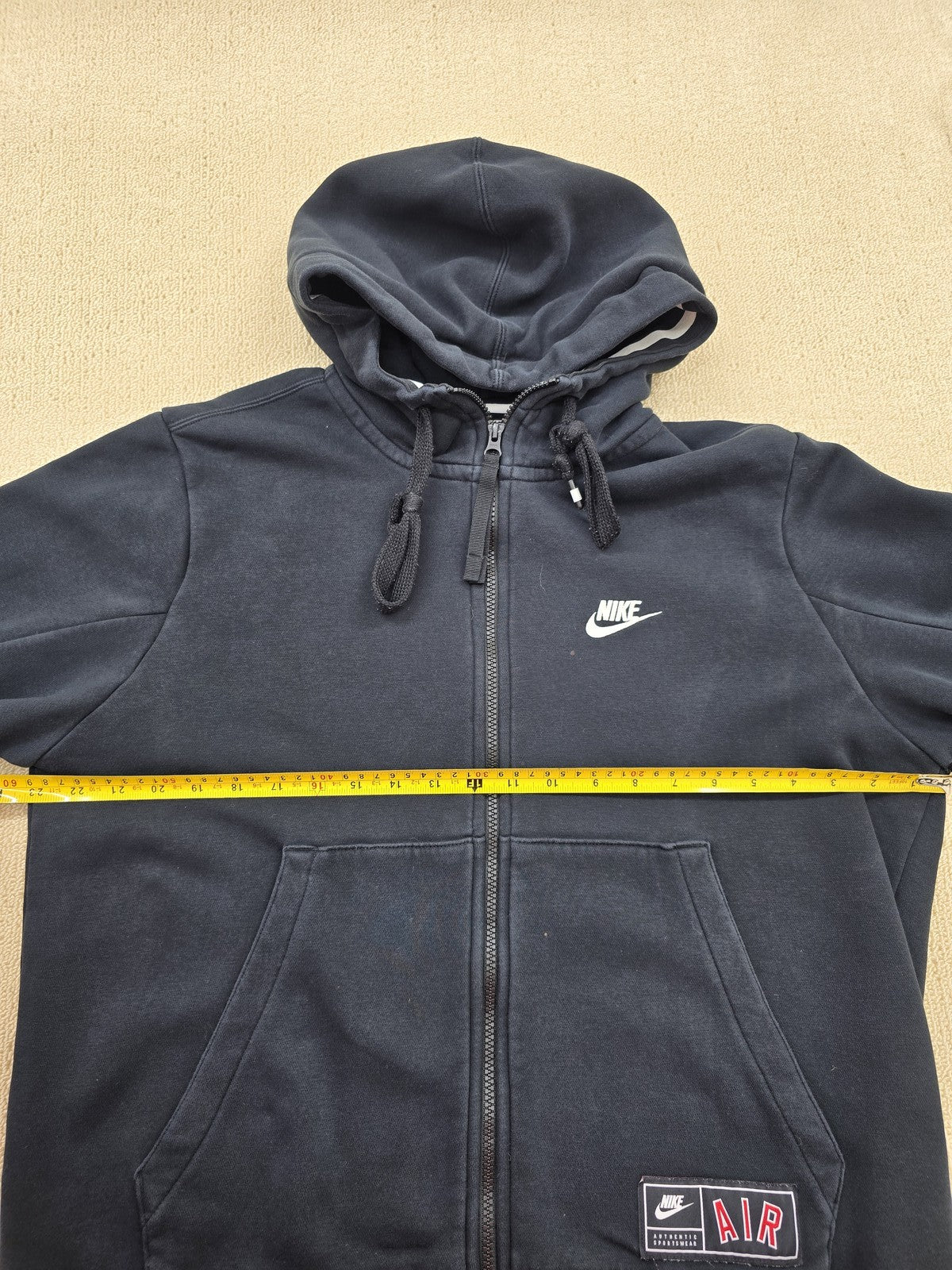 Nike Men's Black Fleece Hoodie M Pullover Zipper Air