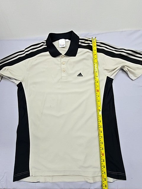 Adidas Roland Garros Polo Shirt Men's L White/Black Short Sleeve