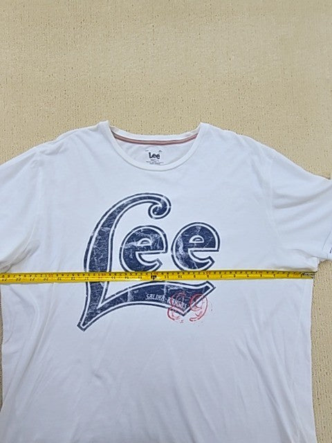 Lee White Graphic Logo Crew Neck Cotton T-Shirt XL