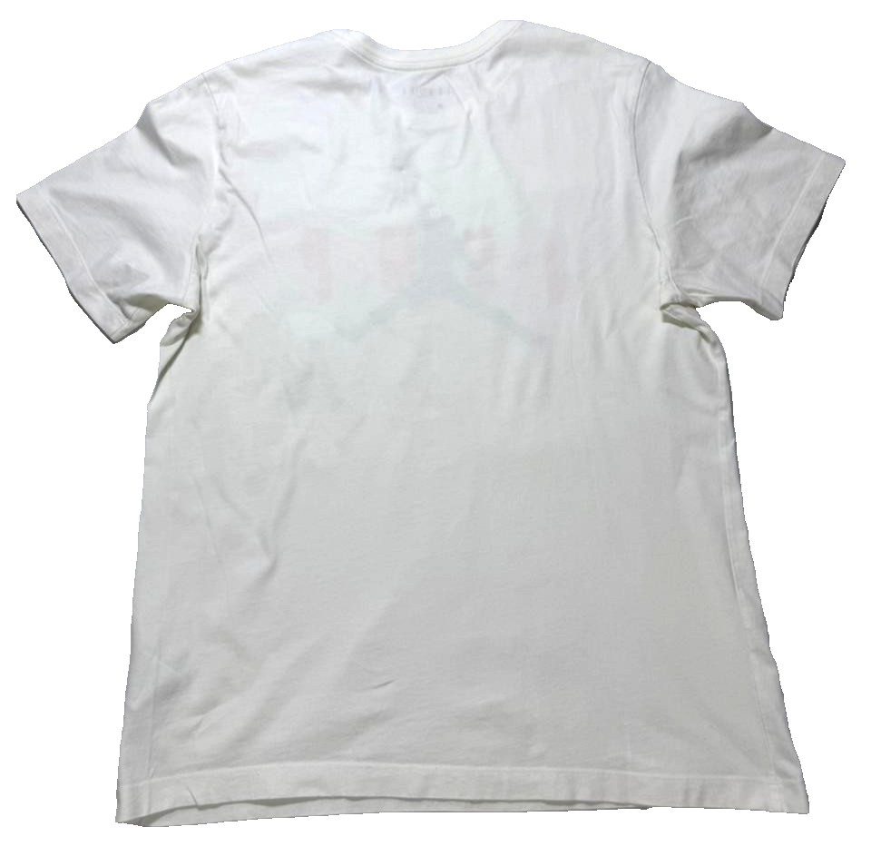 Pre-loved Jordan Jumpman Crew T-Shirt in white — regular fit, cotton, Size L. 16% off retail. Authenticity guaranteed. Shop now at Artistic Haul UAE.