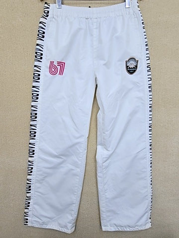 Kappa Unisex White Track Pants XL 100% Polyester Logo