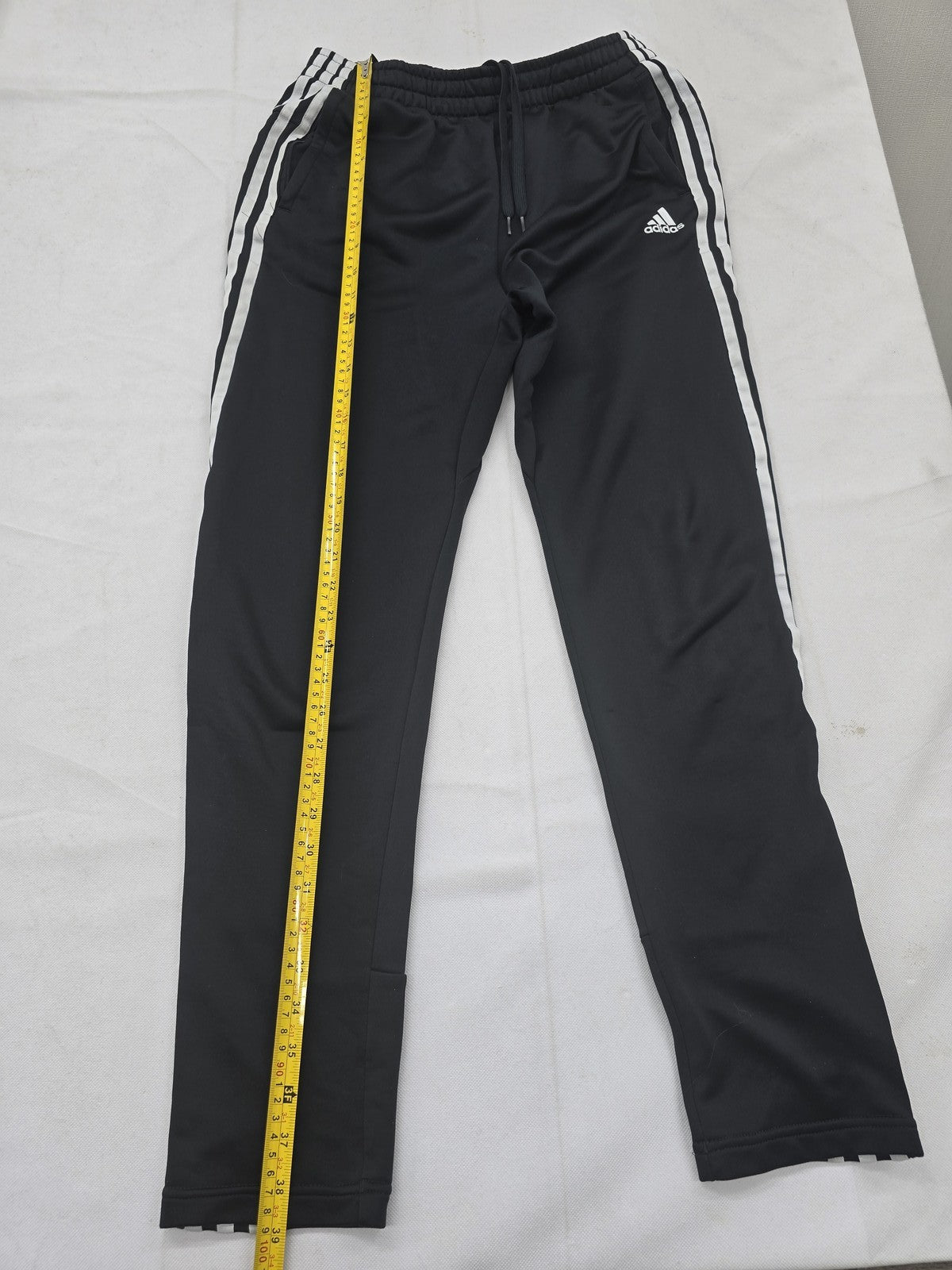 Adidas Men's Black 3-Stripes Track Pants XL Tapered Training
