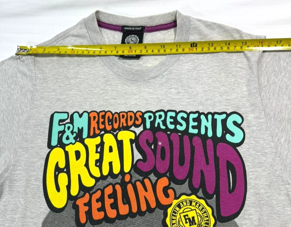 Vtg Franklin & Marshall Graphic T-Shirt "Great Sound Feeling" F&M Records - M