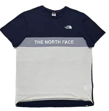 The North Face Men's T-Shirt Woven Colour Block Tnf Crew Neck Cotton Casual Tee