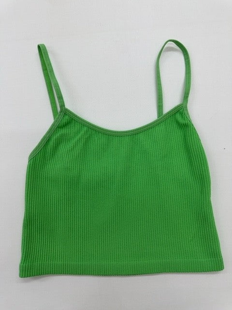 Stradivarius Women Green Tank Top size S product image 1