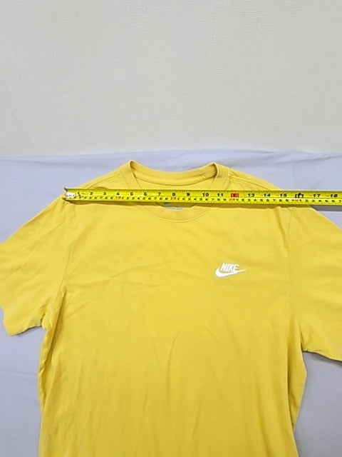 Nike Unisex Yellow The Nike Tee Short Sleeve T-Shirt Cotton Crewneck