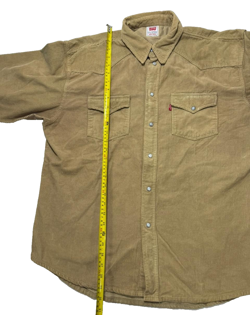 Levi'S Barstow Standard Fit Western Corduroy Shirt For Men - Size XL