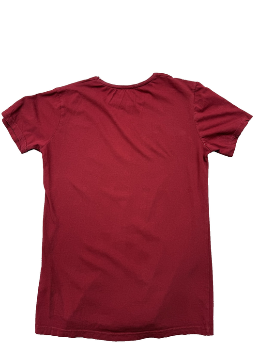 Armani Jeans Men's Red T-Shirt – Size L, Logo, Short Sleeve – Ref 008F1