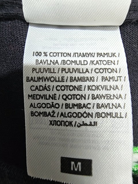Fruit of the Loom Men Black Paris T-Shirt Size M Regular Fit