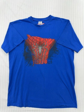 Marvel Men's Spider-Man Royal Blue XL Graphic Print Vintage T-Shirt