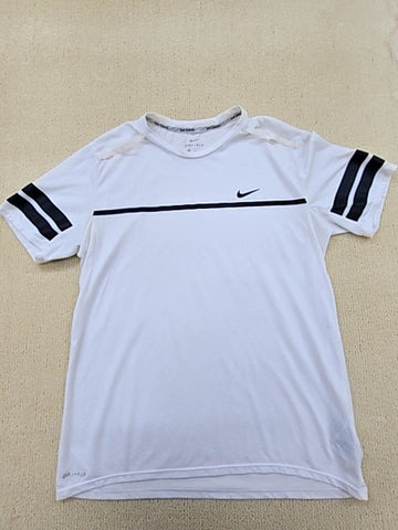 Nike Miler Dri-FIT UV White Stripe L Men's Running Tee