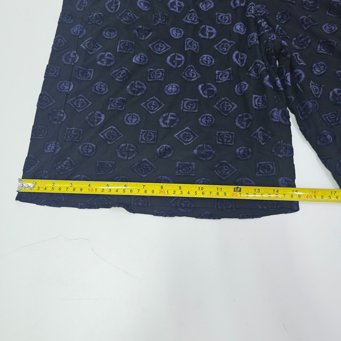 Giorgio Armani Cotton Bermuda Logo Shorts In Black 50 BNWT