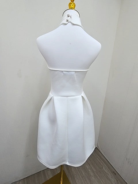 Boohoo Women White Dress size 4 product image 2