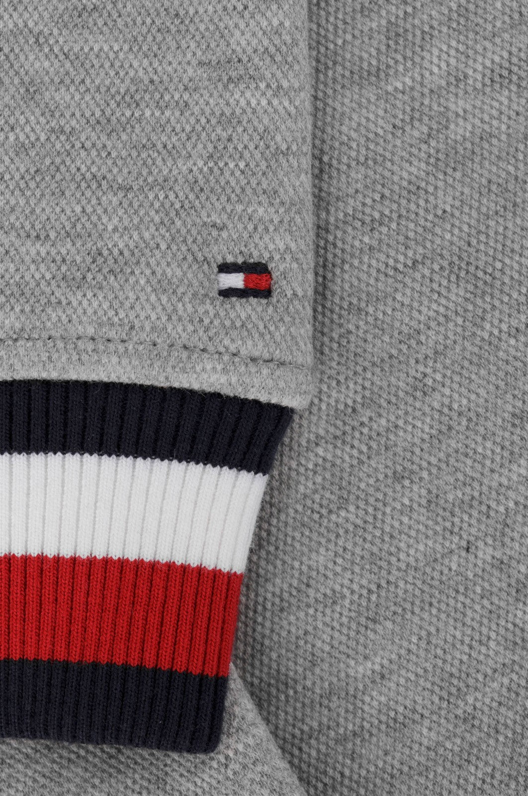Tommy Hilfiger Women's Grey Vasity Jacket 85 Patch, Striped Trim - Size S