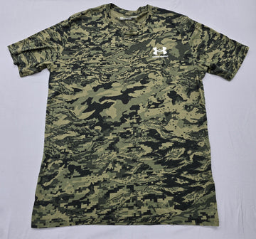 Under Armour Men's Camo Short Sleeve Crew Neck Tee Loose Fit M Cotton