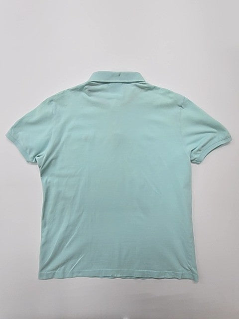 U.S. Polo Assn Men Light Blue Cotton Polo Shirt Size L Regular