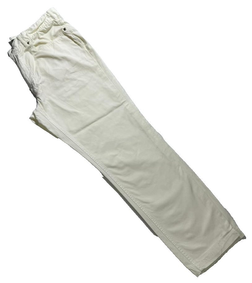 Burberry Men's Off-White Cotton Chino Pants Straight Leg 5-Pocket Casual