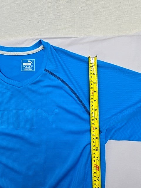 Puma Men's Blue Sport T-Shirt L Moisture Breathable Crew Neck