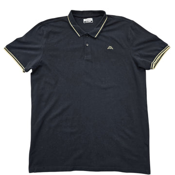 Kappa Men's Black Polo 2XL Cotton Short Sleeve Regular Fit