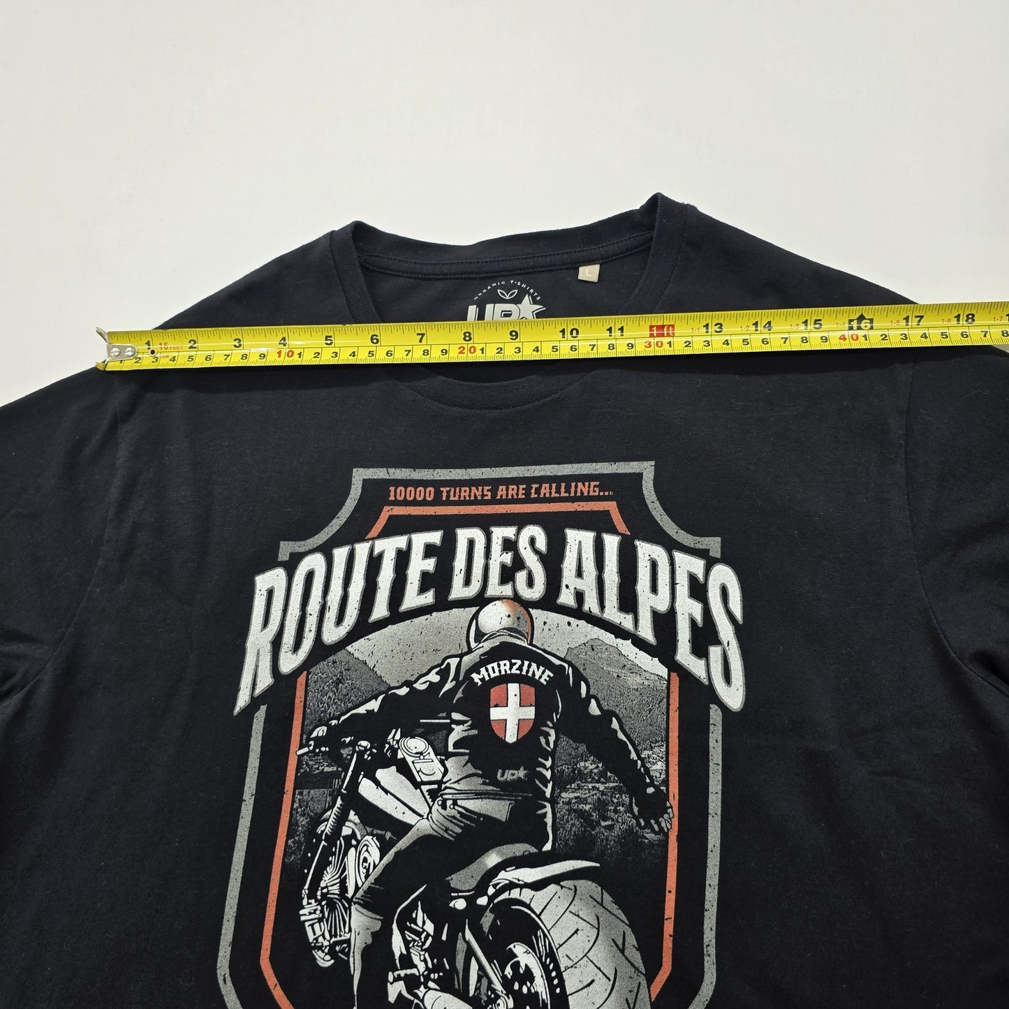 Upcycled People Men's Black Motorcycle Graphic T-Shirt Size Large