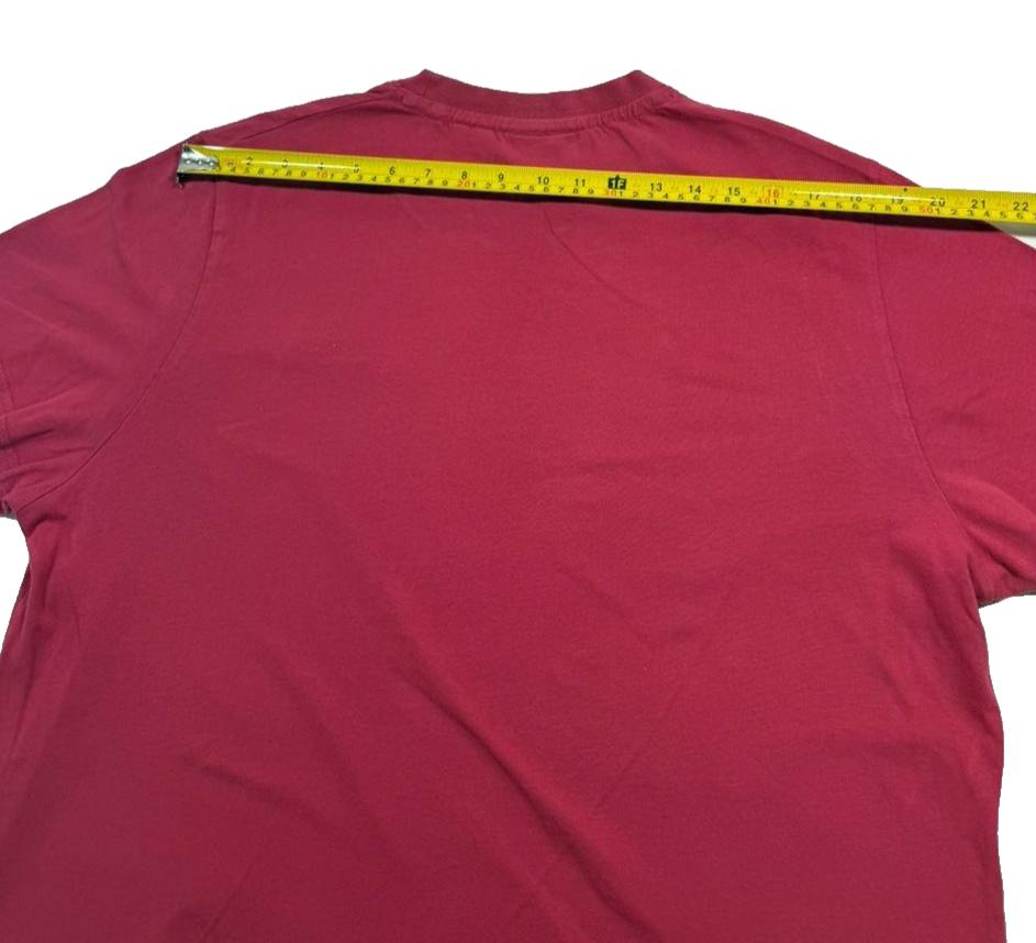 Superdry Men's Red Short Sleeve T-Shirt Embroidered Logo Size 3Xl