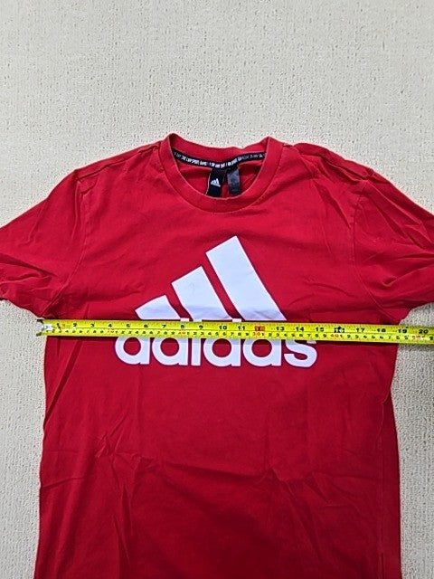 Adidas Men's Red Short Sleeve T-Shirt Size L Crewneck Sport Logo