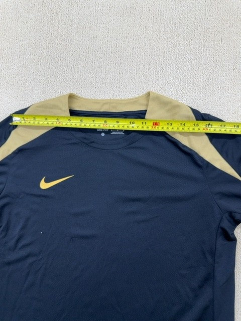 Nike Men's Navy/Gold Dri-FIT Jersey Slim Fit Short Sleeve