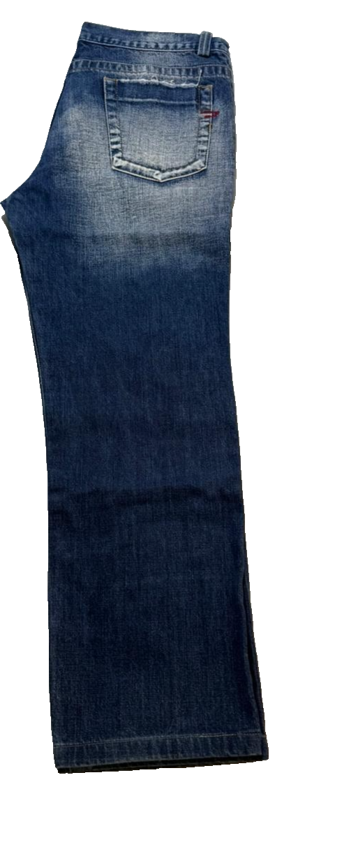Diesel Industry Men's Blue Denim Jeans Straight Fit Cotton Pants Size 38