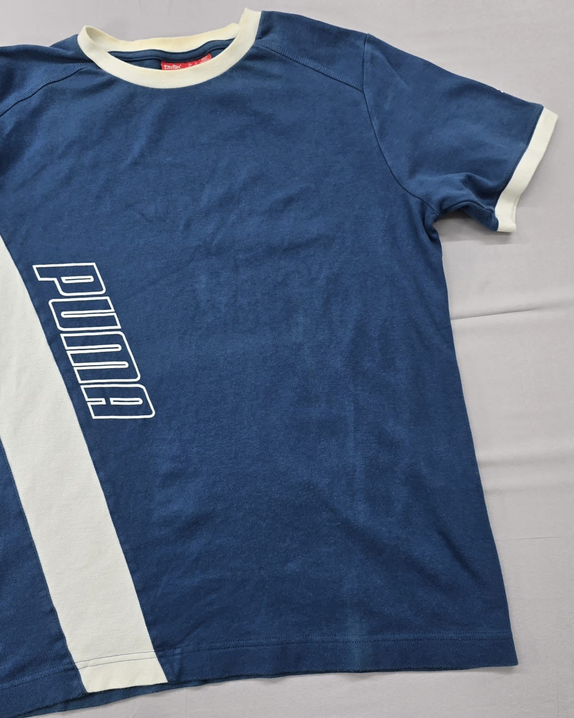 Puma Men's Navy Blue Crew Neck T-Shirt Short Sleeve Size M